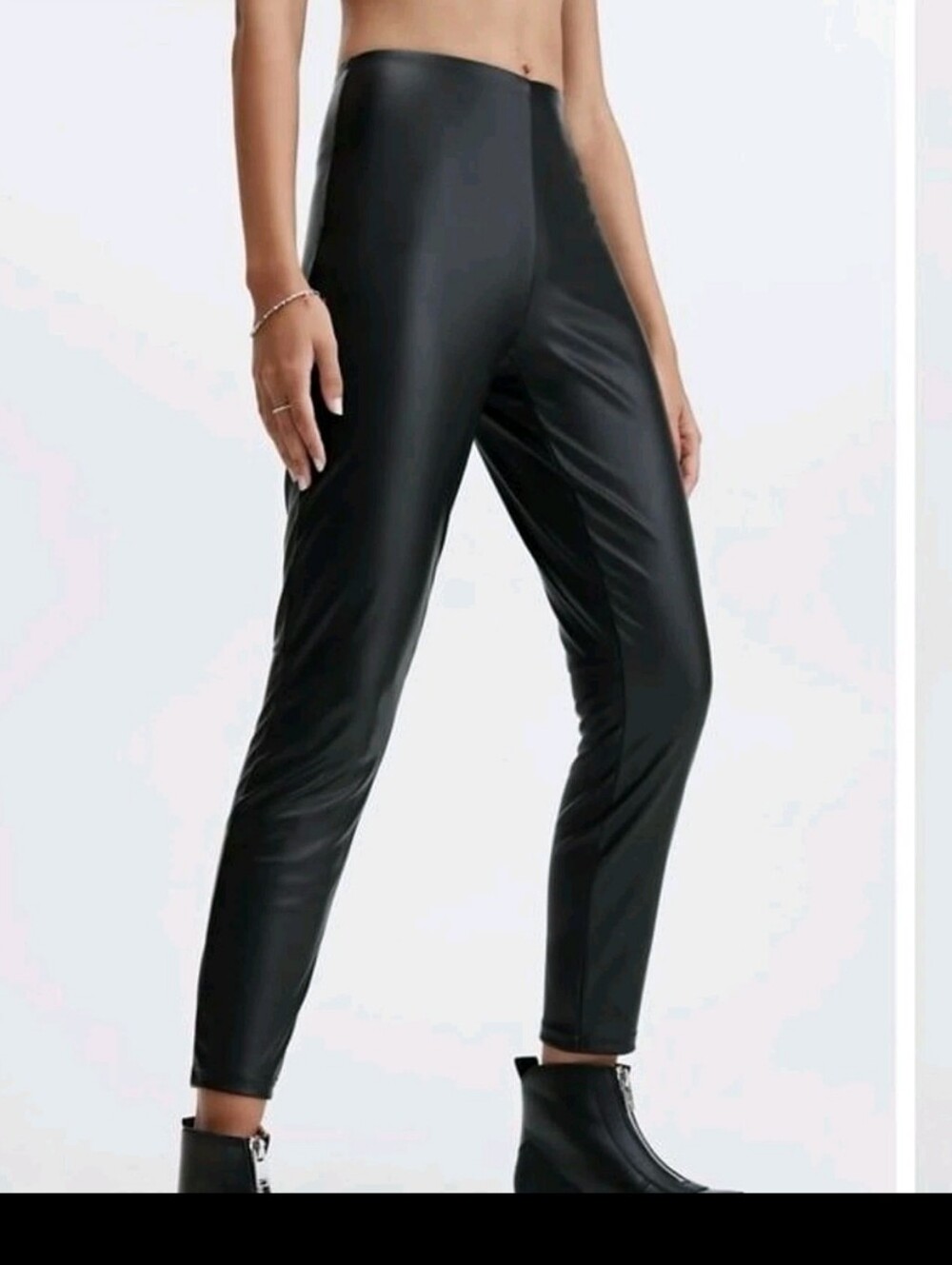 Fabletics Vegan Leather Leggings 7/8